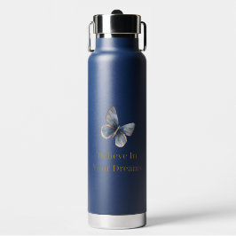 Witte Blau Crème Vlinder Waterfles