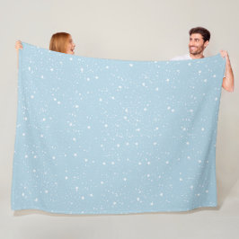 Witte Blau Hemel van Sterren Fleece Deken