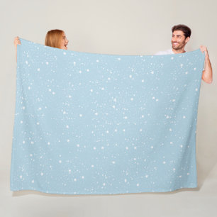 Witte Blau Hemel van Sterren Fleece Deken