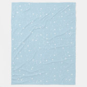 Witte Blau Hemel van Sterren Fleece Deken (Voorkant)