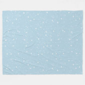 Witte Blau Hemel van Sterren Fleece Deken (Voorkant (Horizontaal))