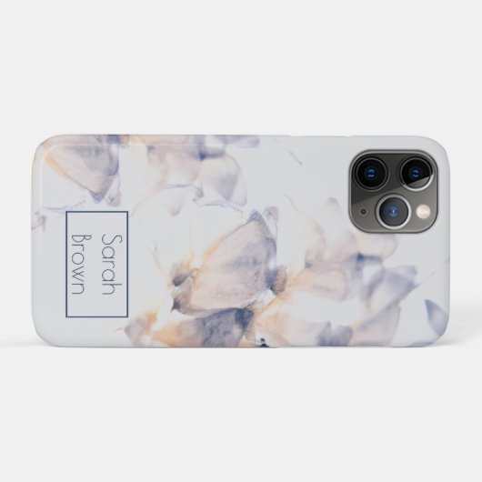 WITTE & BLAUWE BLOEMBLAADJES Case-Mate iPhone CASE (Achterkant (horizontaal))