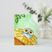 WITTE BLAUWE Briefkaart (Staand voorkant)