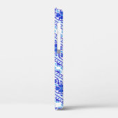 Witte blauwe decoratieve oekraïense strepen Case-Mate iPhone case (Achterkant / Links)