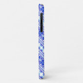 Witte blauwe decoratieve oekraïense strepen Case-Mate iPhone case (Achterkant/links)