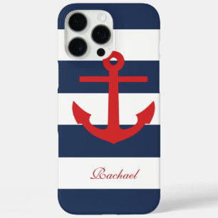 Witte Blauwe en rode Anchors Agewicht iPhone 16 Pro Max Hoesje