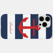 Witte Blauwe en rode Anchors Agewicht Case-Mate iPhone Case (Achterkant (horizontaal))