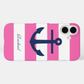 Witte blauwe en roze kleuren wegen Case-Mate iPhone case (Achterkant (horizontaal))