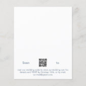 Witte blauwe eucalyptus budget bruiloft uitnodigin (Achterkant)