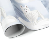 Witte Blauwe Eyed Husky Cadeaupapier (Rol Hoek)