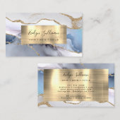 witte blauwe folie visitekaartje (Voorkant / Achterkant)