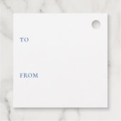 Witte & Blauwe Gelukkige Verjaardagstaart aan van Bedankjes Labels (Achterkant)