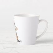 Witte Blauwe Gemberkoek Man Kerstkoek Kerstmis Latte Mok (Rechts)