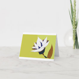 WITTE, BLAUWE, GOUDEN LOTUS BEDANKKAART