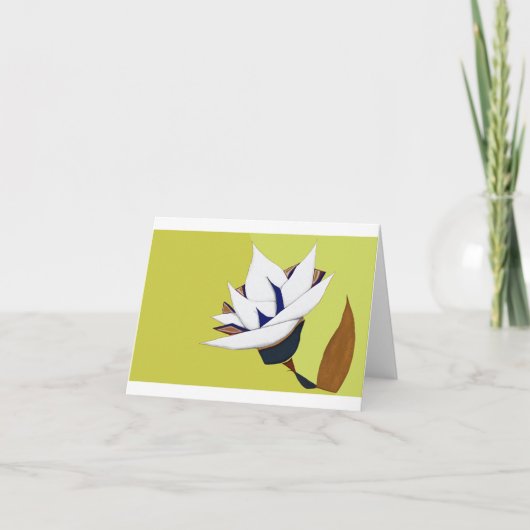 WITTE, BLAUWE, GOUDEN LOTUS BEDANKKAART (Voorkant)