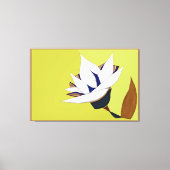 WITTE, BLAUWE, GOUDEN LOTUS CANVAS AFDRUK (Voorkant)