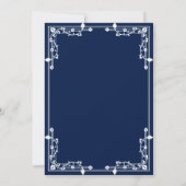 Witte & Blauwe Grens Islamitische Moslim Bruiloft Kaart (Achterkant)