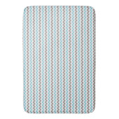 Witte, blauwe, grijze Chevron grote badmat (Voorkant Verticaal)