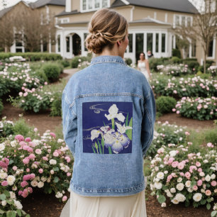 Witte & Blauwe Irissen Denim Jacket