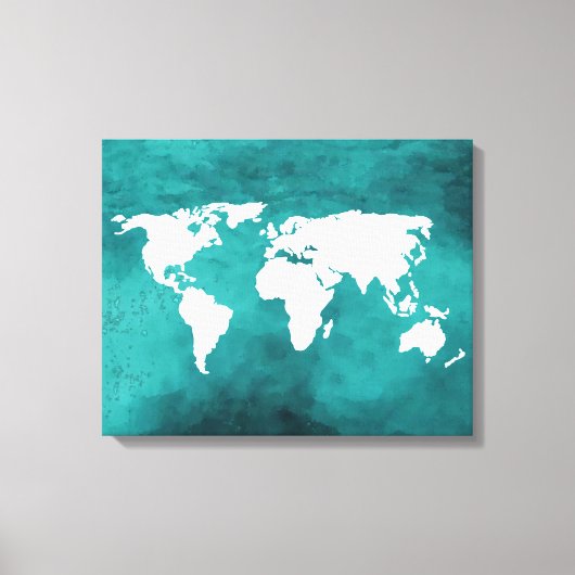 witte/blauwe kaart canvas afdruk (Voorkant)
