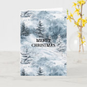 Witte blauwe kerstbomen wintersneeuw kaart (Gele Bloem)