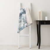 Witte blauwe kerstbomen wintersneeuw sherpa deken (In situ)