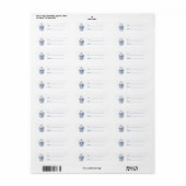 Witte Blauwe Kerstman Kerstmis Etiket (Full Sheet)