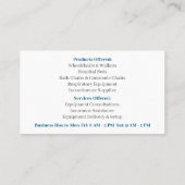 Witte Blauwe Krukken Apparatuur Medische Senior Ca Visitekaartje (Achterkant)