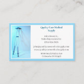 Witte Blauwe Krukken Apparatuur Medische Senior Ca Visitekaartje (Voorkant)