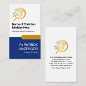 Witte Blauwe Lagen Pastoraal Visitekaartje (Voorkant / Achterkant)