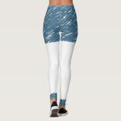 Witte & Blauwe Leggings Lang (Achterkant)