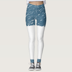 Witte & Blauwe Leggings Lang