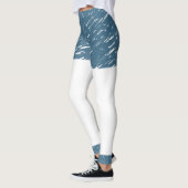Witte & Blauwe Leggings Lang (Links)