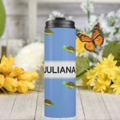 Witte Blauwe Moderne Schildpad Tumbler Thermosbeker