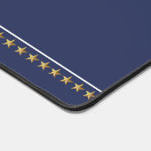 Witte & Blauwe Nautische Boot Terwijl Gouden Sterr Bureaumat (Hoek)