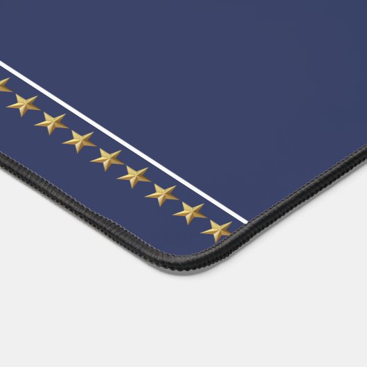 Witte & Blauwe Nautische Boot Terwijl Gouden Sterr Bureaumat (Hoek)