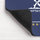 Witte & Blauwe Nautische Boot Terwijl Gouden Sterr Muismat (Hoek)