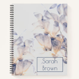 WITTE & BLAUWE PATELES BLOEMELEGANT AANGEPAST NOTITIEBOEK