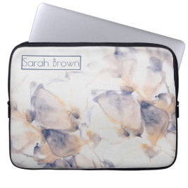 WITTE & BLAUWE PATELES BLOEMEN LAPTOP SLEEVE