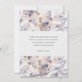 WITTE & BLAUWE PATELES BLOEMIGE ELEGANTE BRUIDSBRU KAART (Achterkant)