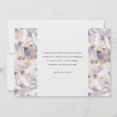 WITTE & BLAUWE PATELES BLOEMIGE ELEGANTE BRUIDSBRU KAART (Achterkant)