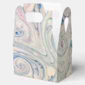 Witte blauwe roze moderne, Abstracte, vloeiende ku Bedankdoosjes (Geopend)
