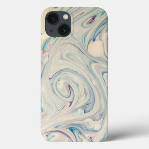 Witte blauwe roze moderne, Abstracte, vloeiende ku Case-Mate iPhone Case