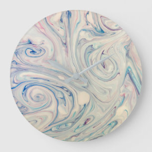 Witte blauwe roze moderne, Abstracte, vloeiende ku Grote Klok