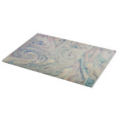 Witte blauwe roze moderne, Abstracte, vloeiende ku Snijplank (Hoek)