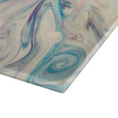 Witte blauwe roze moderne, Abstracte, vloeiende ku Snijplank (Hoek)