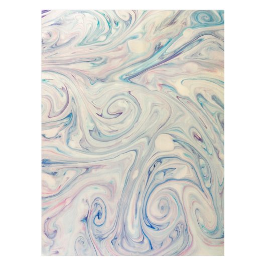 Witte blauwe roze moderne, Abstracte, vloeiende ku Tafelkleed (Voorkant)