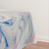 Witte blauwe roze moderne, Abstracte, vloeiende ku Tafelkleed (Voorbeeld)