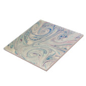 Witte blauwe roze moderne, Abstracte, vloeiende ku Tegeltje (Zijkant)