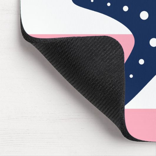 Witte blauwe roze stroop Starfish Muismat (Hoek)